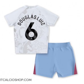 Aston Villa Douglas Luiz #6 Seconda Maglia Bambino 2023-24 Manica Corta (+ Pantaloni corti)